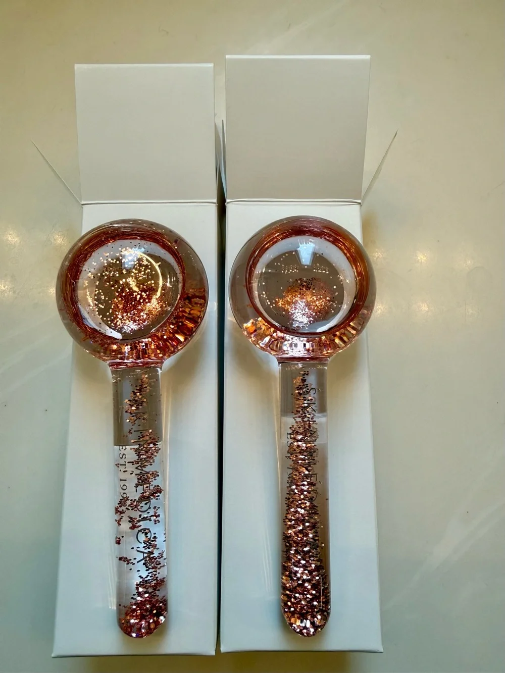SkinMedica Rose Gold Glitter Facial Ice Globe